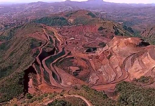 Mineradora terá de apresentar plano para fechar a Mina Corumi, na Serra do Curral, em BH — Foto: Reprodução/TV Globo