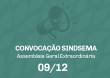Sindsema convoca Assembleia Geral Extraordinária para o dia 09 de dezembro